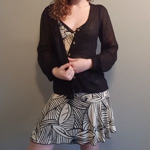 Sheer Black Cutout Layering Jacket